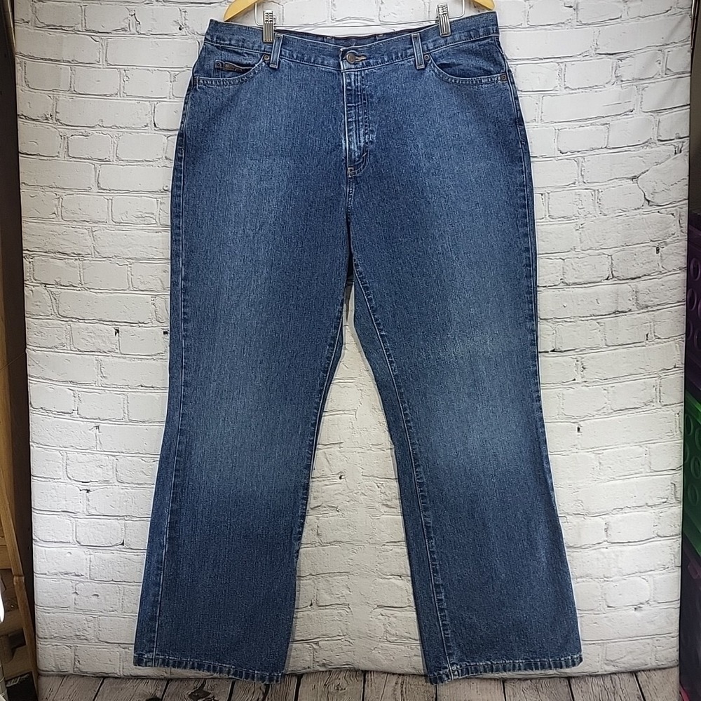 Eddie Bauer Jeans Womens Sz 18 Blue Denim Bootcut